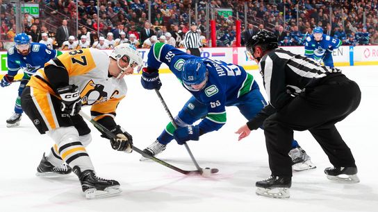 Freeze Frame: Crosby flashes his vintage grinder on Rakell's goal taken at PPG Paints Arena (Penguins)